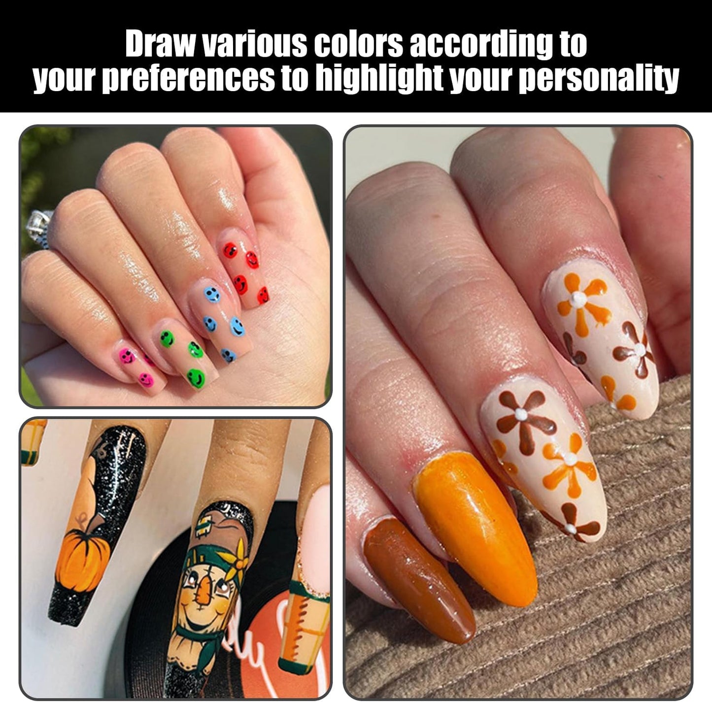 10 Pieces Double-Ended Nail Art Paint Pens, Nail Art Graffiti Pens, Nail Art Tools, Quick-Drying Waterproof Paint Pens, Diy Painting Supplies, Nail Art Decoration Pens