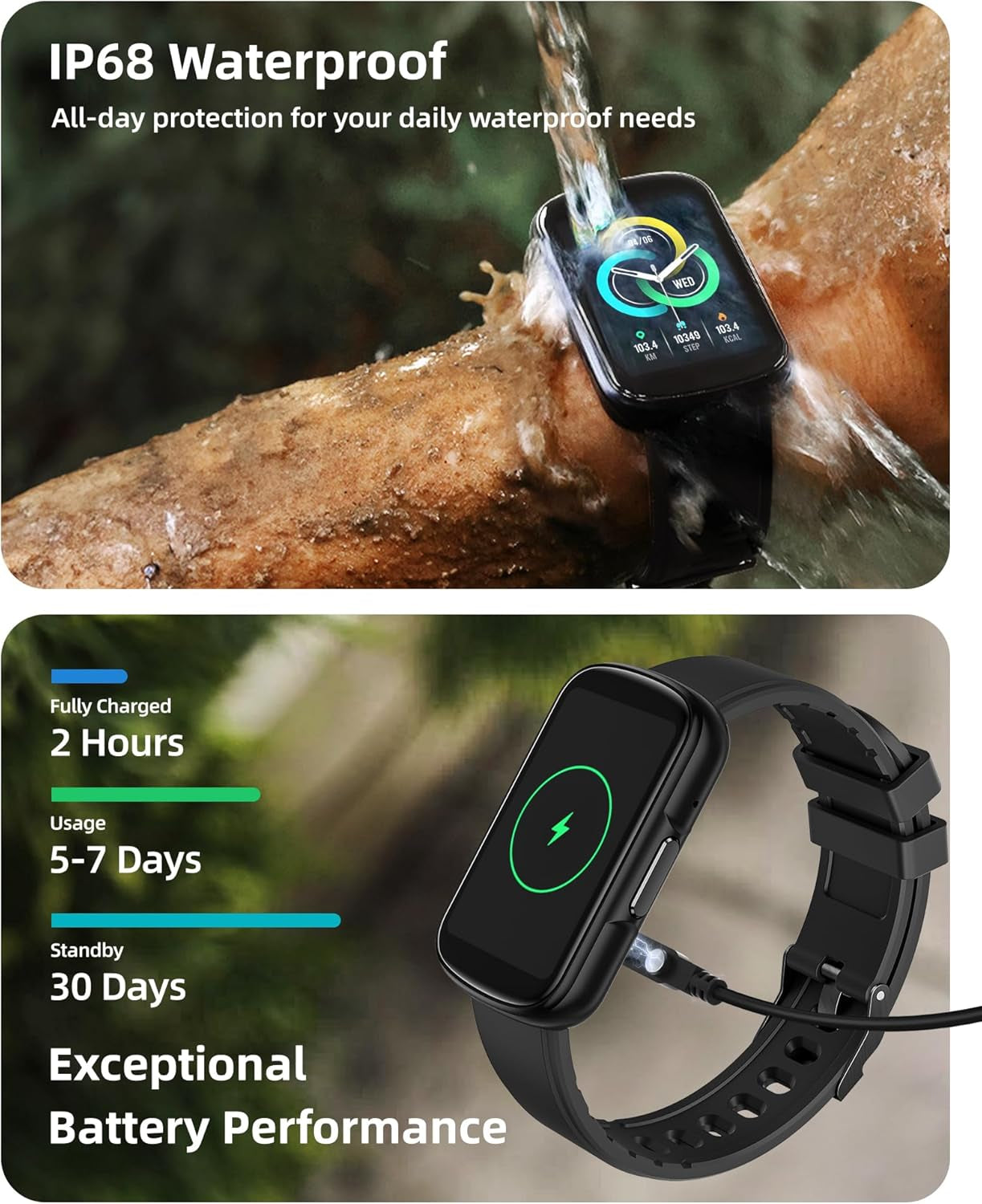 Smart Watch Answer/Make Calls, Smart Watch for Men Women Fitness Watch with 100+ Sports, Heart Rate Sleep, Smartwatch for Android & Ios
