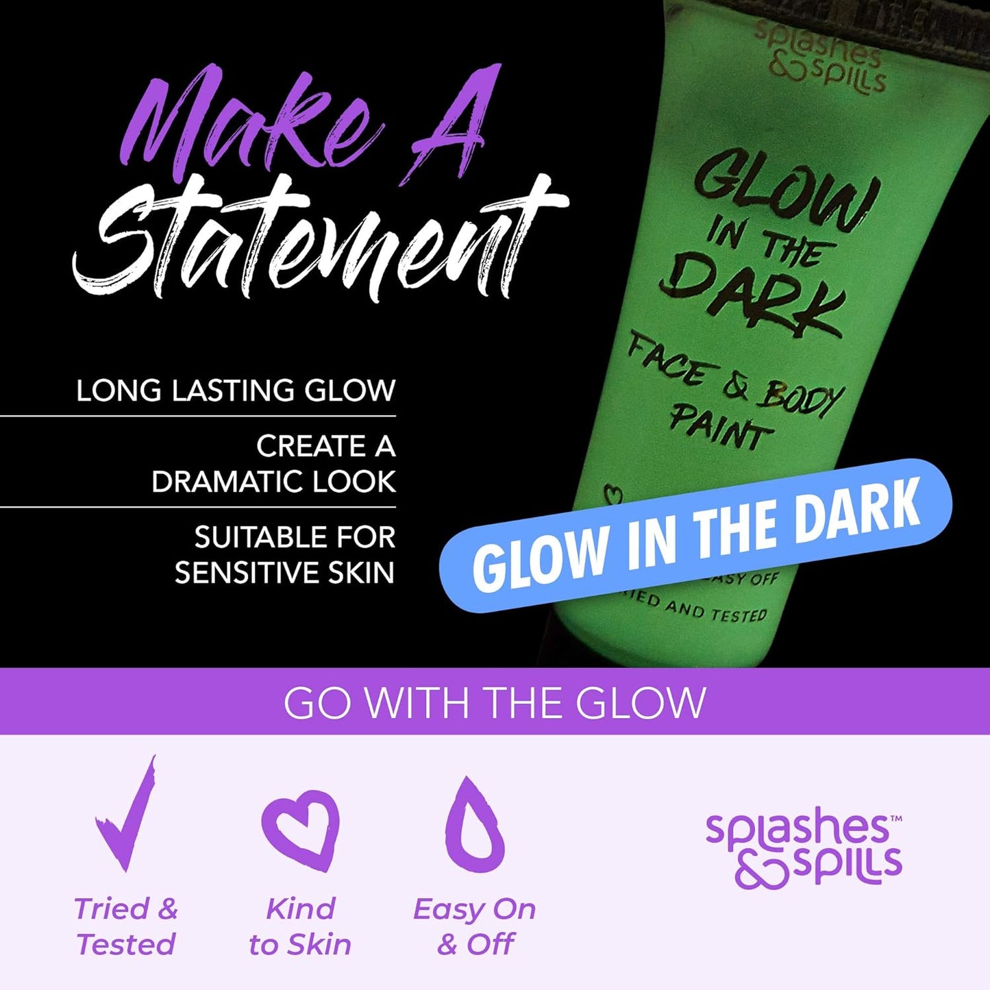 Horror SFX Kit for Halloween Makeup– Full Set of 6 Includes Liquid Latex, Fake Blood, Glow in the Dark Face & Body Paint, plus White, Black and Red Face & Body Paint