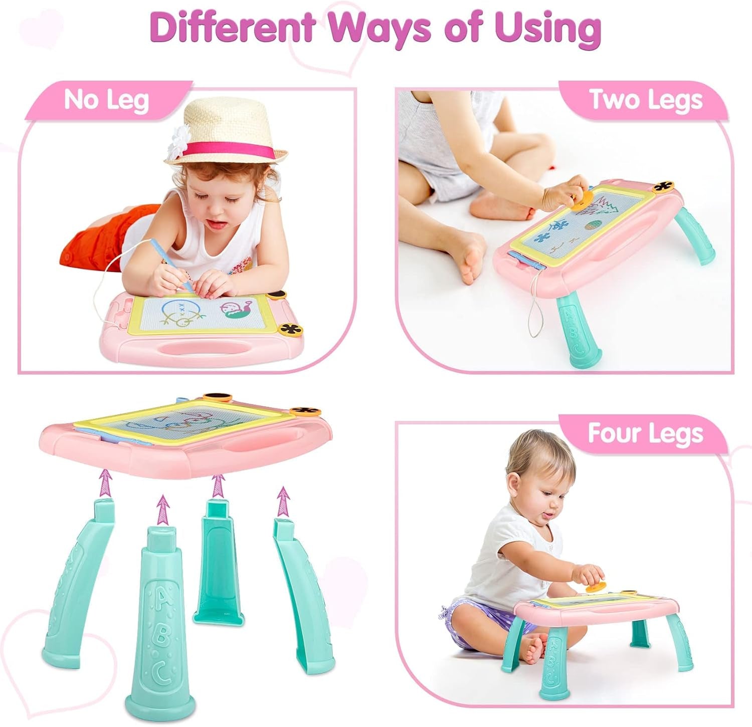Toddler Toys for 3+ Year Old Girls Gifts,Magnetic Doodle Board Early Educational