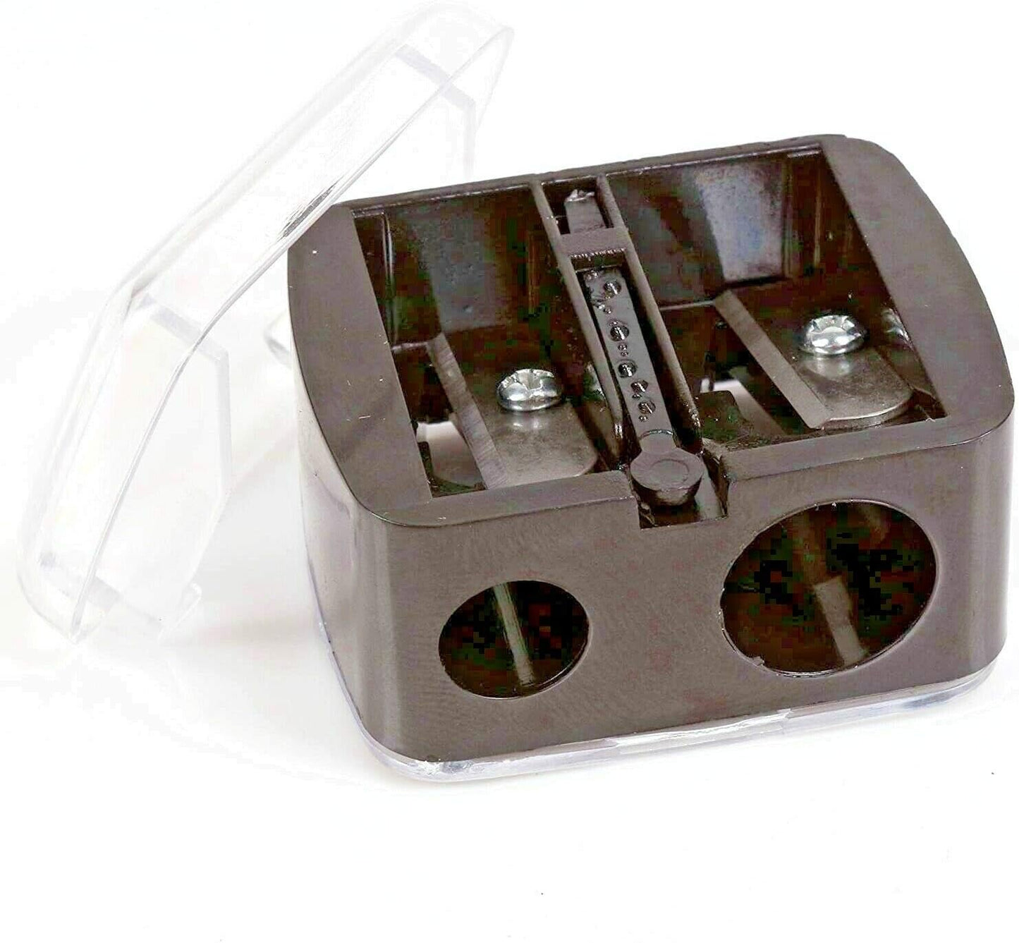 ® Pencil Sharpener - Travel Cosmetics Pencil Sharpener with Cover | Portable Makeup Sharpener | Dual-Pencil Sharpener for Lip Liner, Eyebrow, and Eyeliner Pencils
