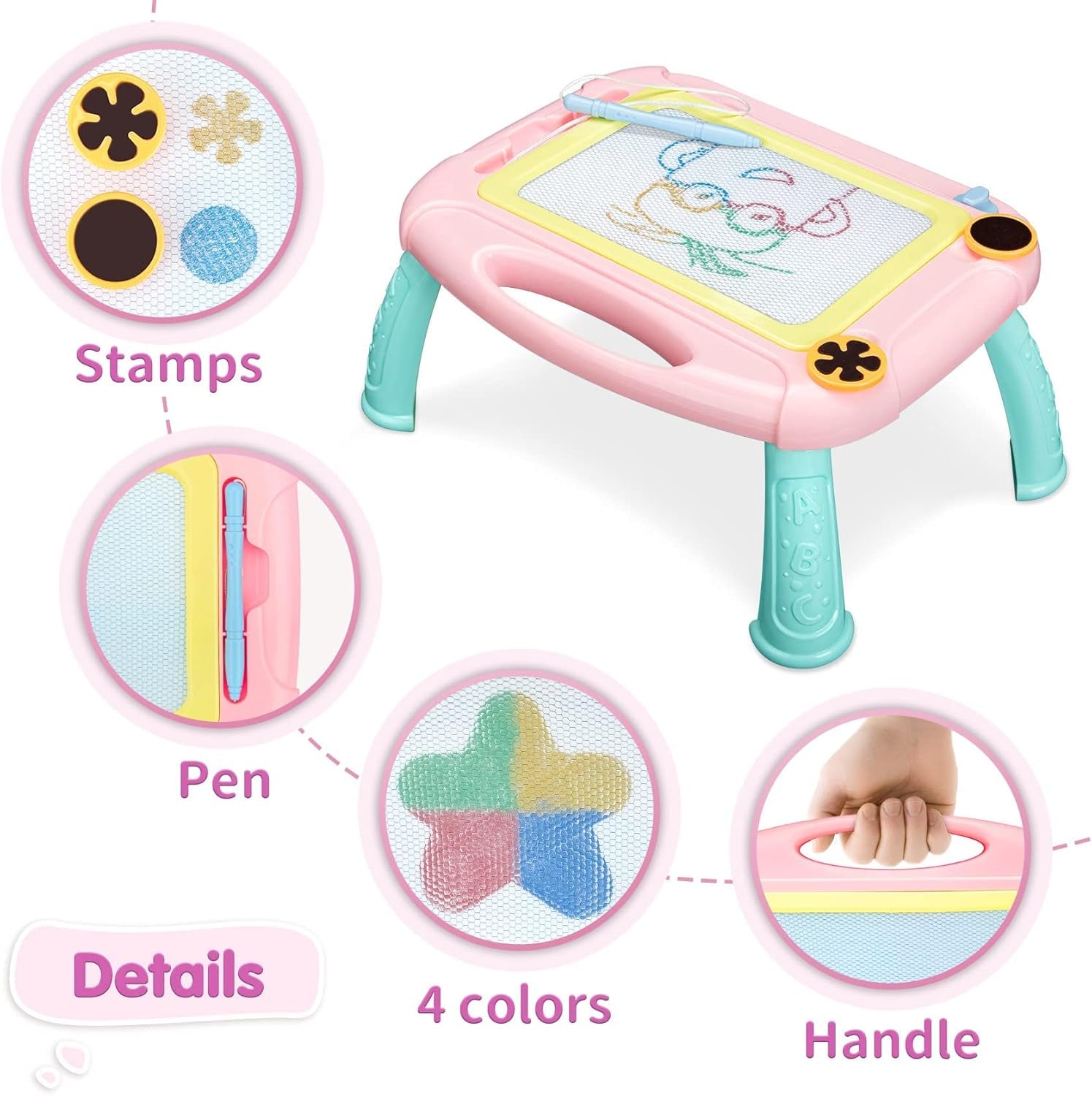 Toddler Toys for 3+ Year Old Girls Gifts,Magnetic Doodle Board Early Educational