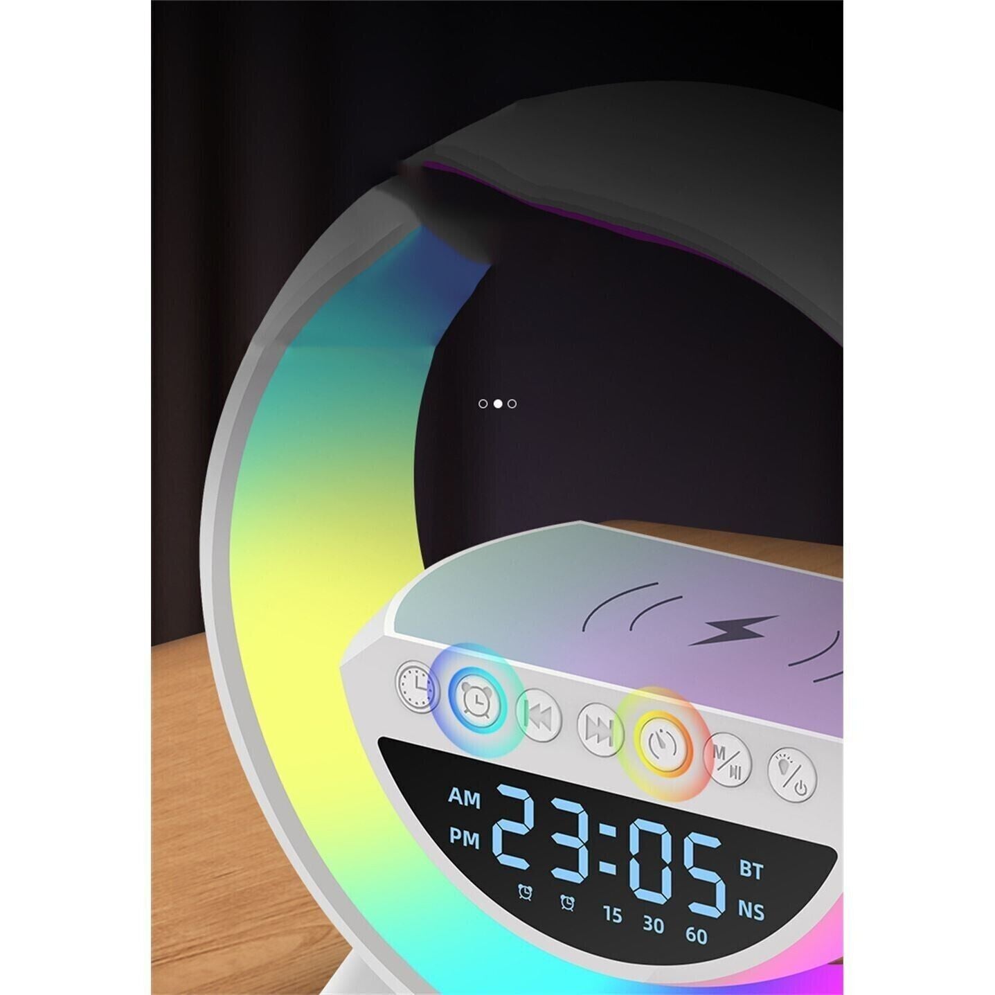 BT Smart G Lamp Wireless Mobile Charging Speaker Alarm Clock Bluetooth & Light