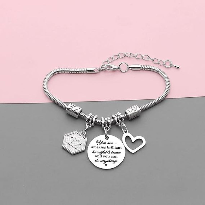 HEYEJET Charm Bracelet Birthday Gifts for Women & Girls, Perfect 10Th-21St Birth