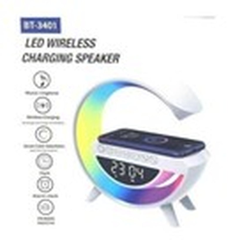 BT Smart G Lamp Wireless Mobile Charging Speaker Alarm Clock Bluetooth & Light