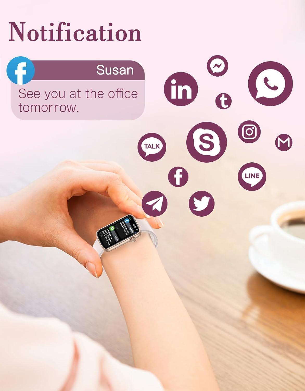 Smart Watches for Women, Fitness Watch Smart Watch Fitness Tracker Ladies with Pedometer Heart Rate Monitor Blood Oxygen Sleep Monitor Activity Tracker Waterproof IP68 for Android Ios