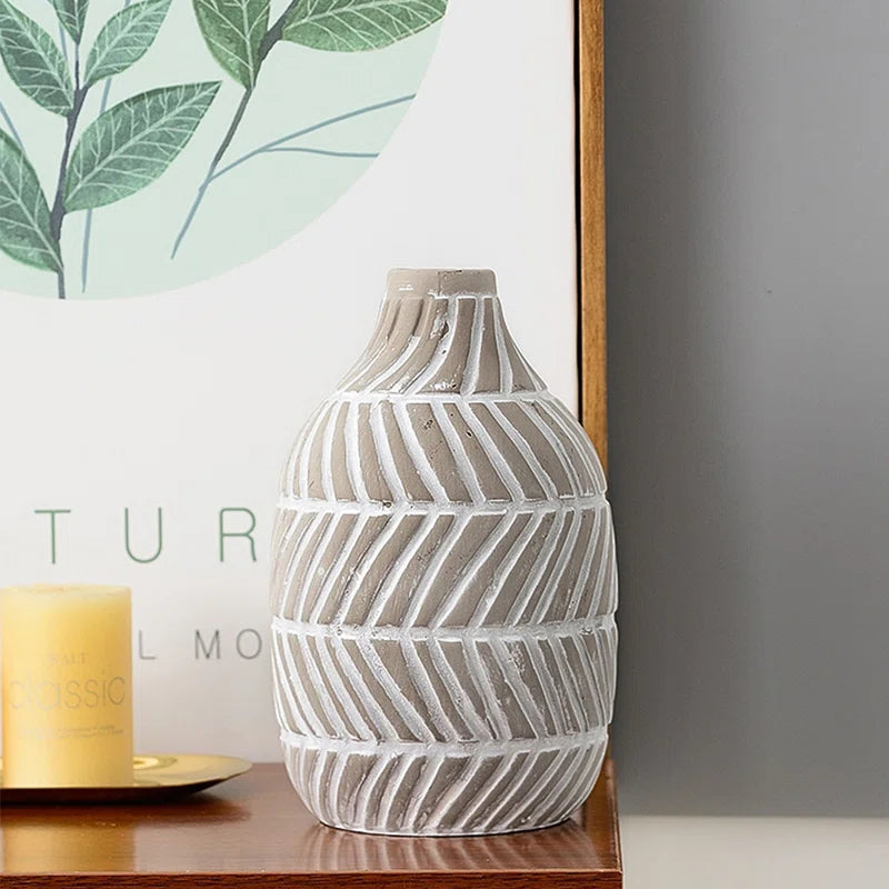 Deray Modern Distressed Ceramic Vase for Home Decor