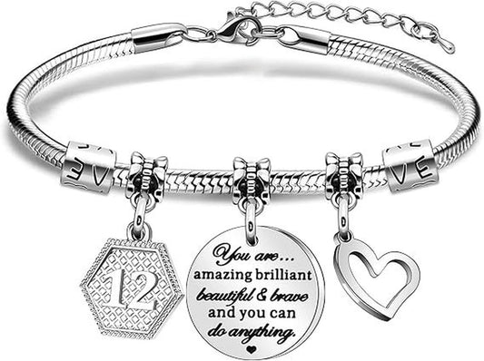 HEYEJET Charm Bracelet Birthday Gifts for Women & Girls, Perfect 10Th-21St Birth