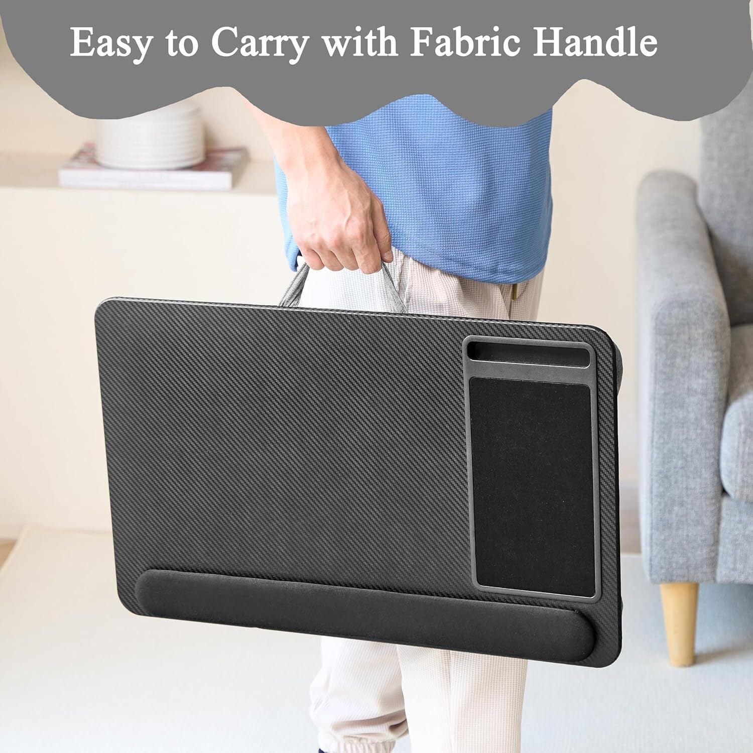 Portable Laptop Lap Desk Tray Cushion Lightweight Stand Mouse Pad Wrist Rest