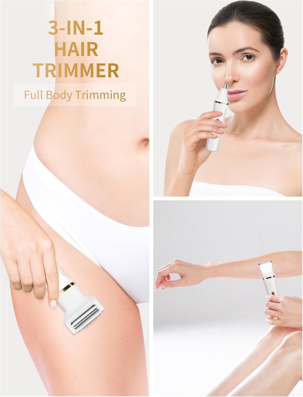 Lady Shavers for Women,Bikini Trimmer Women 3-In-1 Wet and Dry,Pubic Hair Trimme