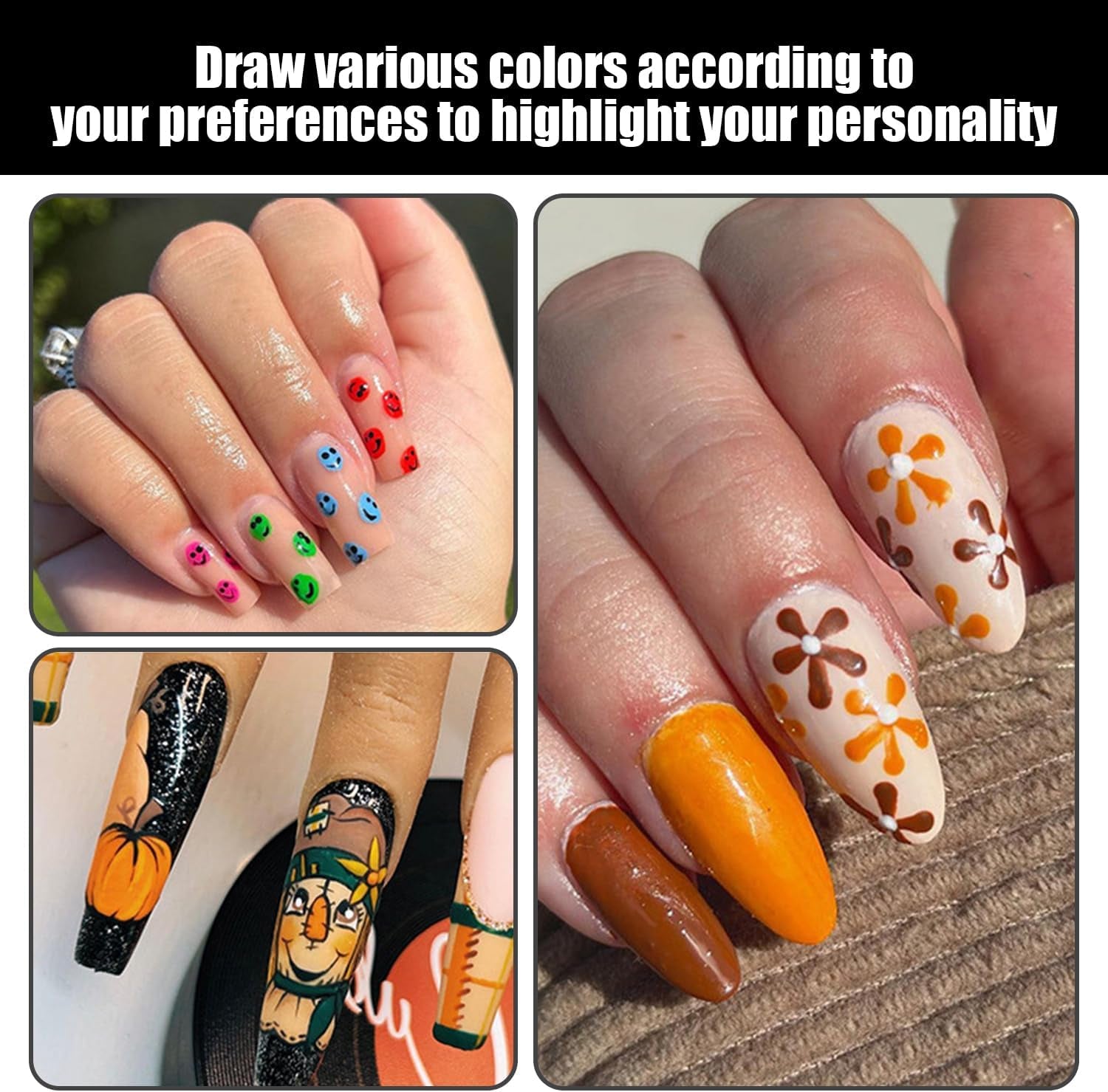 10 Pieces Double-Ended Nail Art Paint Pens, Nail Art Graffiti Pens, Nail Art Tools, Quick-Drying Waterproof Paint Pens, Diy Painting Supplies, Nail Art Decoration Pens