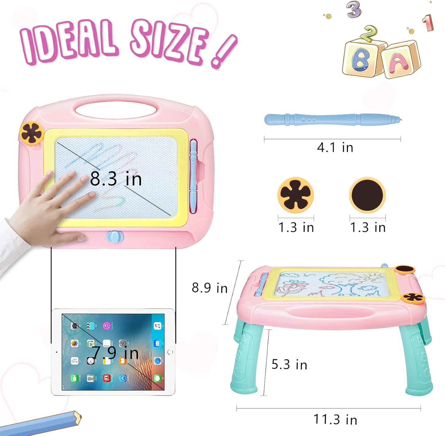 Toddler Toys for 3+ Year Old Girls Gifts,Magnetic Doodle Board Early Educational