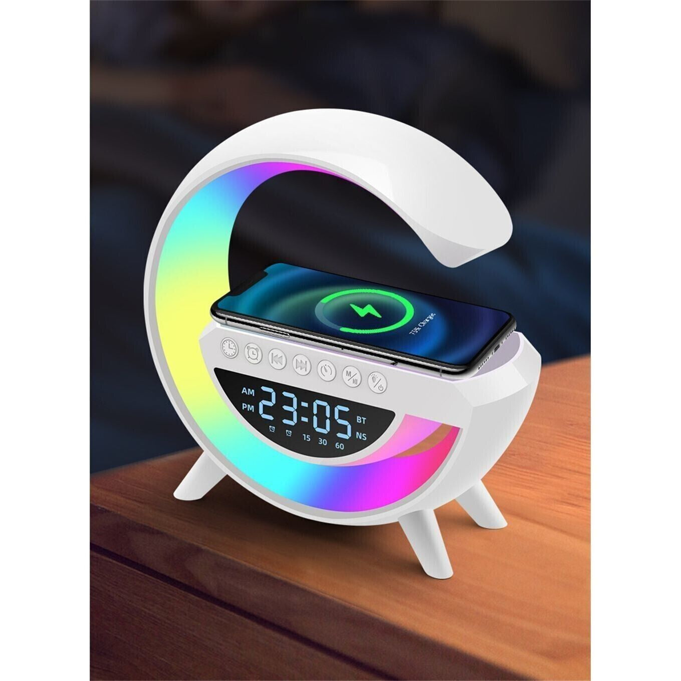 BT Smart G Lamp Wireless Mobile Charging Speaker Alarm Clock Bluetooth & Light