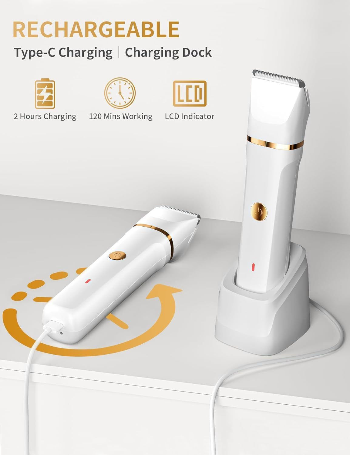 Lady Shavers for Women,Bikini Trimmer Women 3-In-1 Wet and Dry,Pubic Hair Trimme