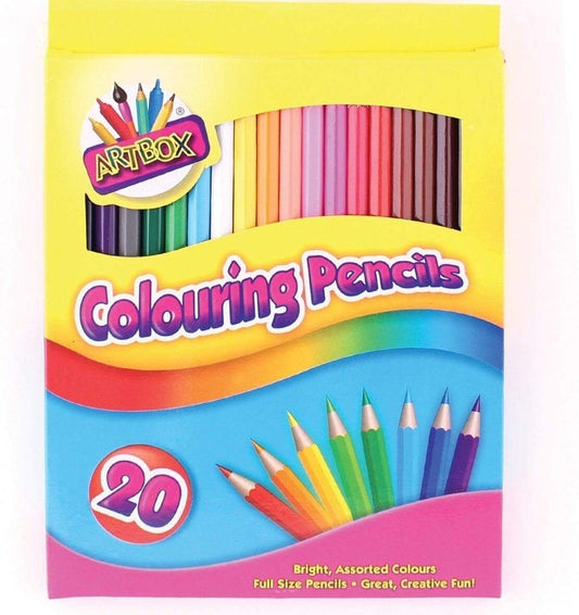 Artbox 20 Full Size Colouring Pencils Set of 20 Assorted Colours Pencils