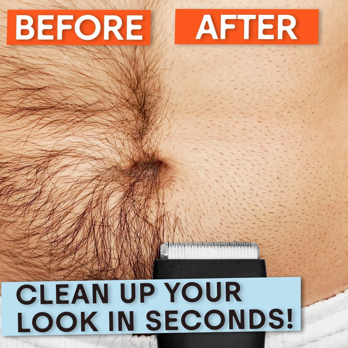 the Trimmer Original - Body Hair Trimmer for Men, Electric Shaver for Pubic Hair, Chest, Legs & Bikini, Waterproof & Rechargeable, Onyx