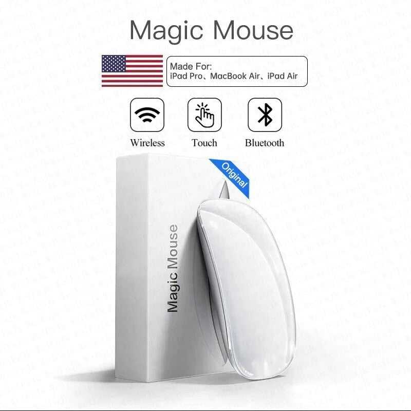 Wireless Magic Mouse with Bluetooth 5.0 Multi-Touch for Mac & Ipad