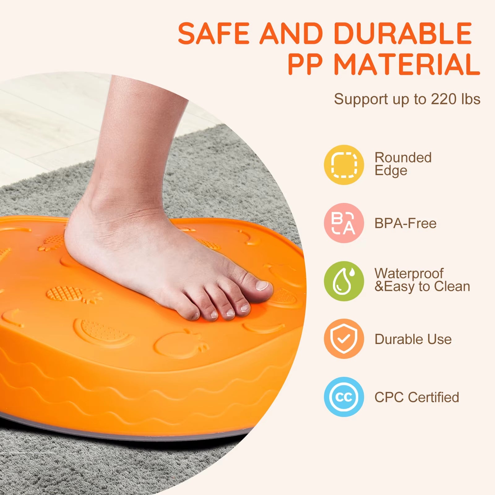 5PCS Balance Stepping Stones Montessori Children Toys Sensory Training Tactile Sensing for Kids Party Social Games