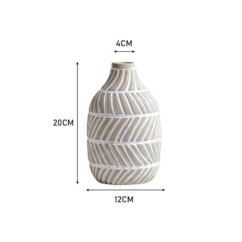 Deray Modern Distressed Ceramic Vase for Home Decor