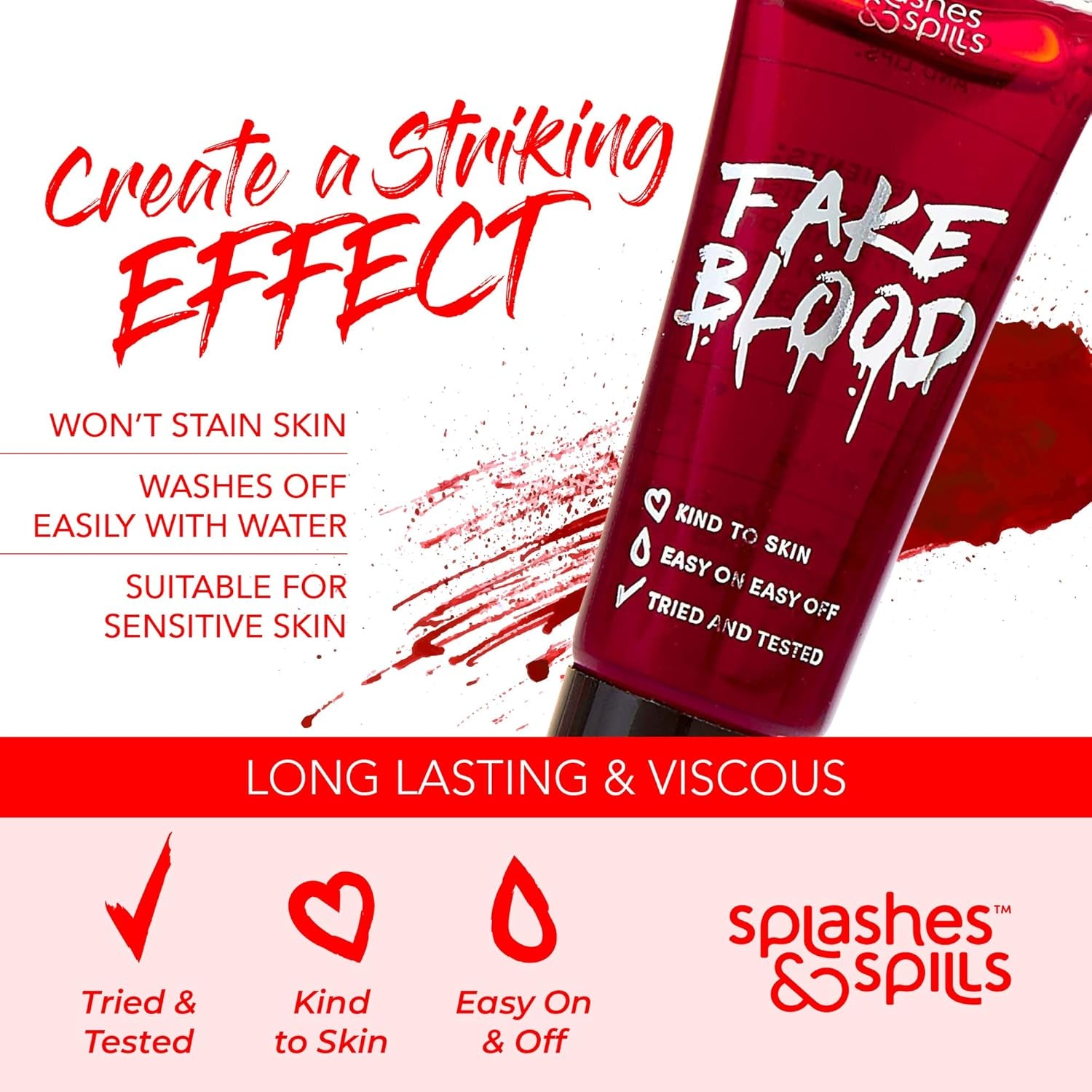 Horror SFX Kit for Halloween Makeup– Full Set of 6 Includes Liquid Latex, Fake Blood, Glow in the Dark Face & Body Paint, plus White, Black and Red Face & Body Paint