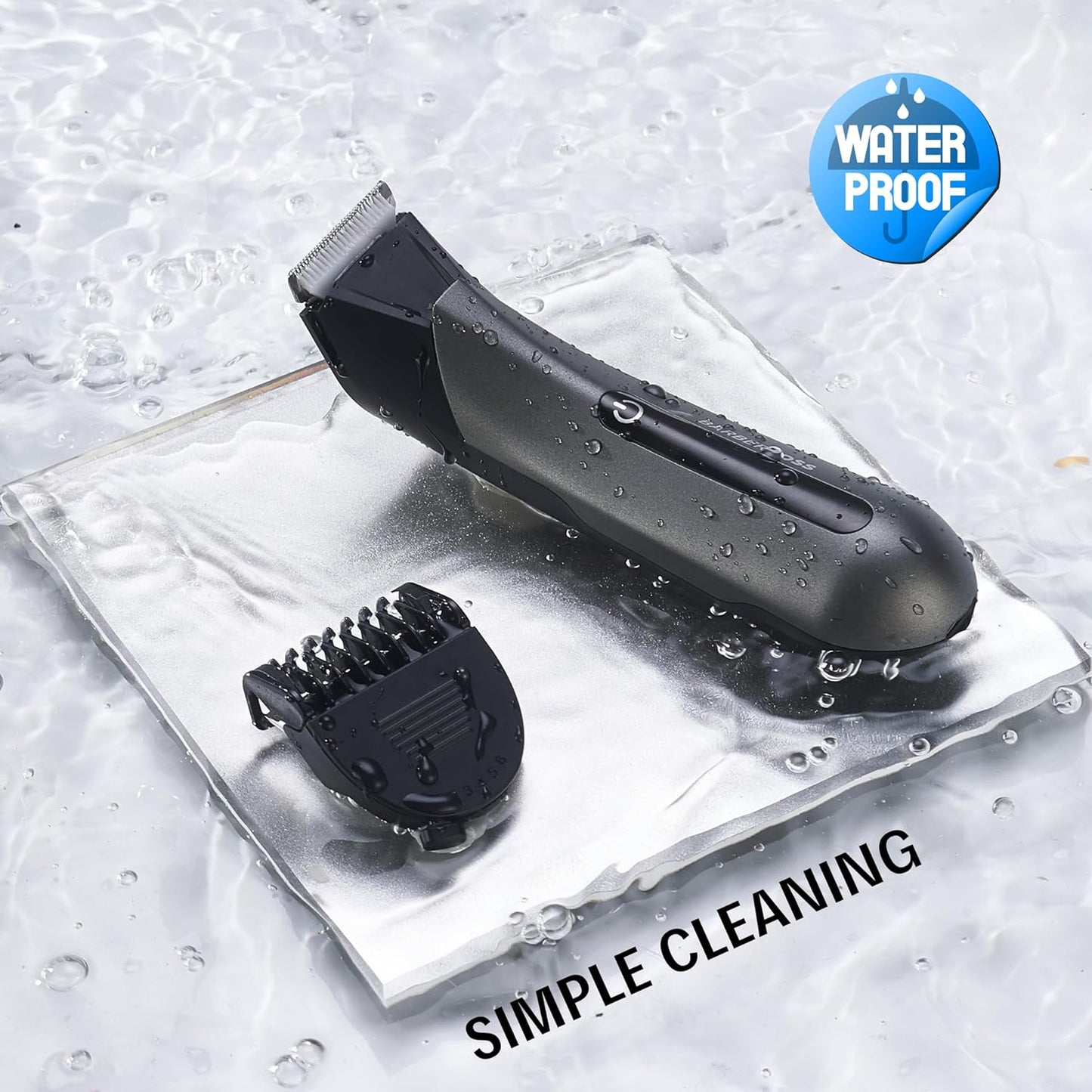 Body Groomer for Men – Groin, Pubic & Ball Hair Trimmer | Waterproof Body Shaver & Men'S Pube, Balls Trimmer (QR-2075)