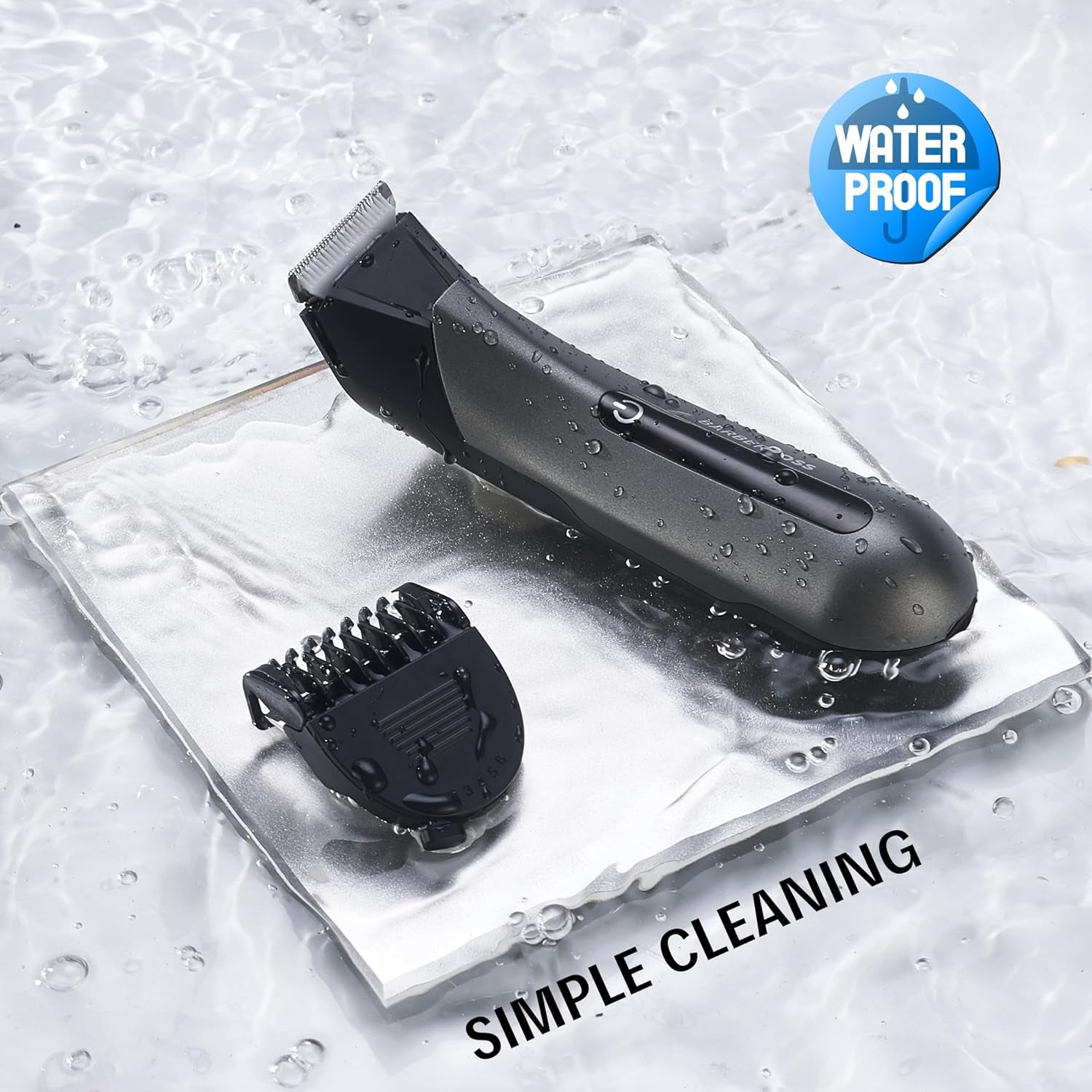 Body Groomer for Men – Groin, Pubic & Ball Hair Trimmer | Waterproof Body Shaver & Men'S Pube, Balls Trimmer (QR-2075)