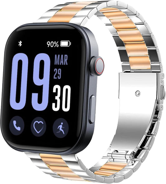 GTX13, GTX12 Smart Watches Band, 22Mm Stainless Steel Metal Replacement Straps Compatible for Fitpolo GTX12, ENOMIR GTX12, Tensky GTX12, Uaue T60, QXQ T60, QCOQ T60 Smart Watches