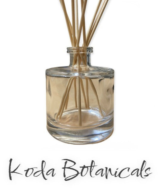 REED DIFFUSER GLASSWARE round Clear Glass Cork Top HOME DECOR