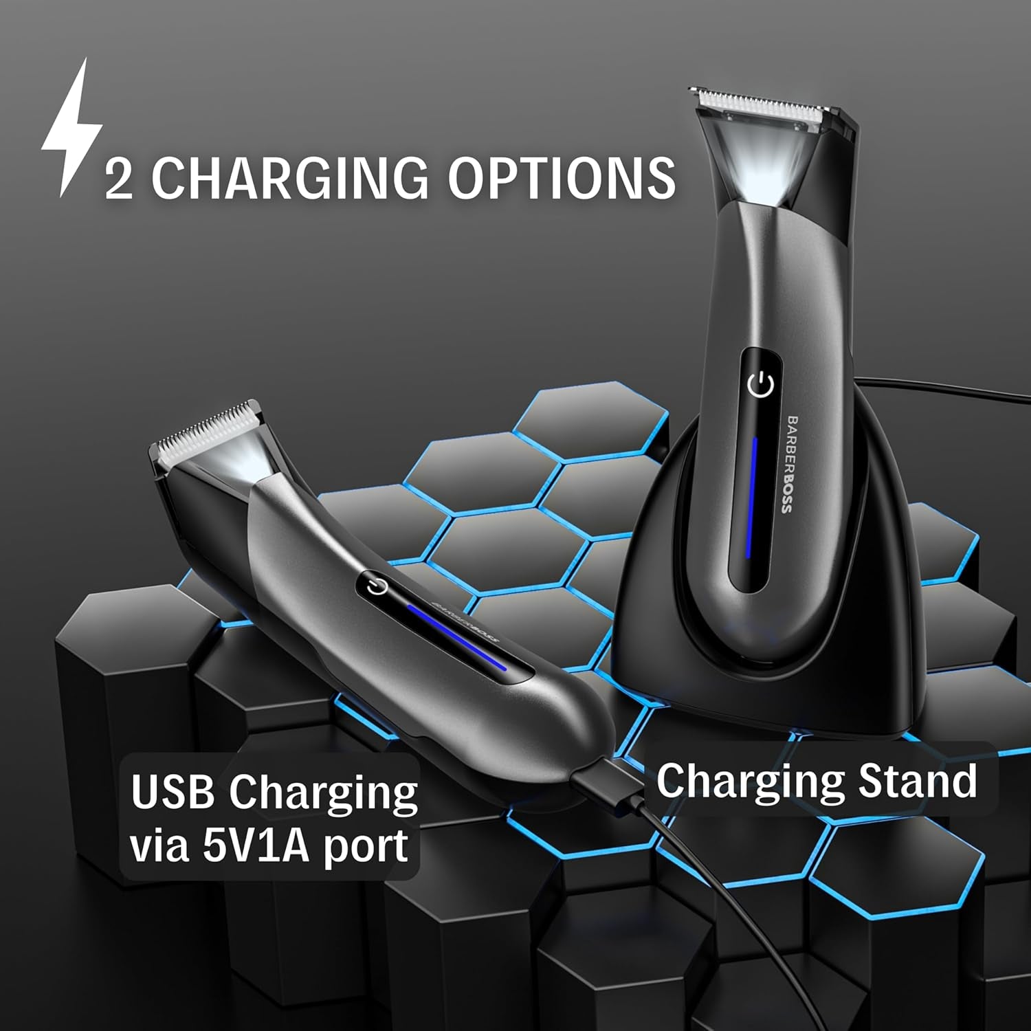 Body Groomer for Men – Groin, Pubic & Ball Hair Trimmer | Waterproof Body Shaver & Men'S Pube, Balls Trimmer (QR-2075)