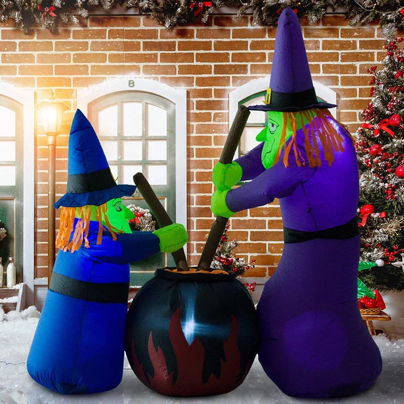 Witches around Cauldron Inflatable